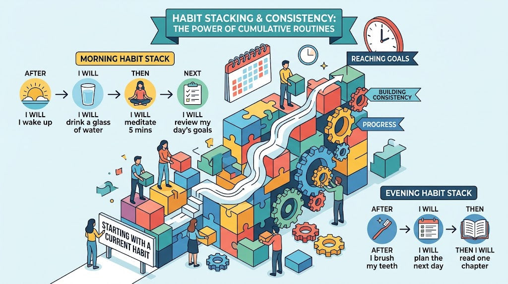 The Power of Consistency: How Habit Stacking Can Transform Your Health and Wellbeing
