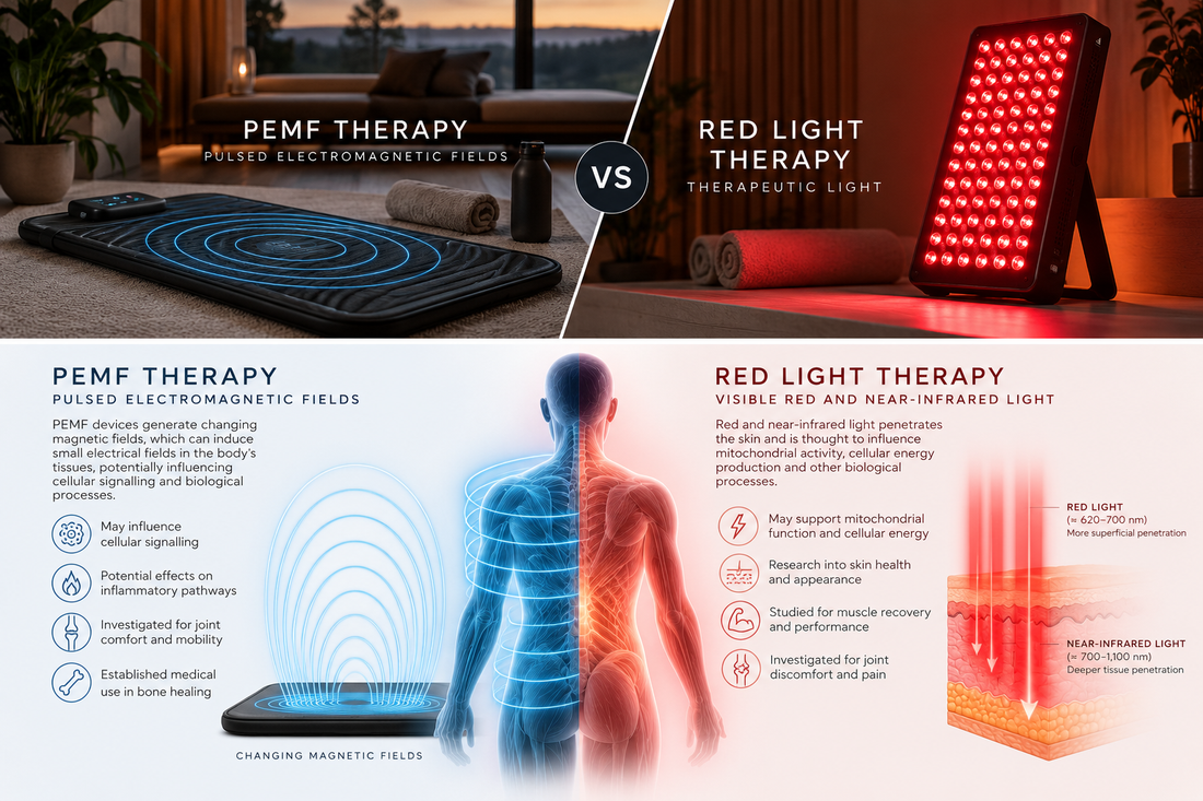 PEMF vs Red Light Therapy: What's the Difference, and Can You Benefit from Both?