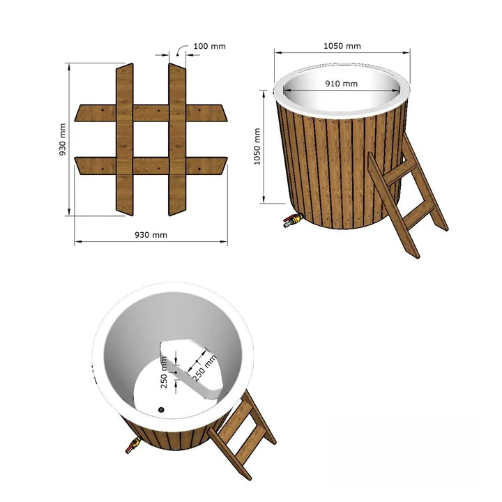 KeiCo Cold Plunge 2.0 Thermo-wood Ice Bath